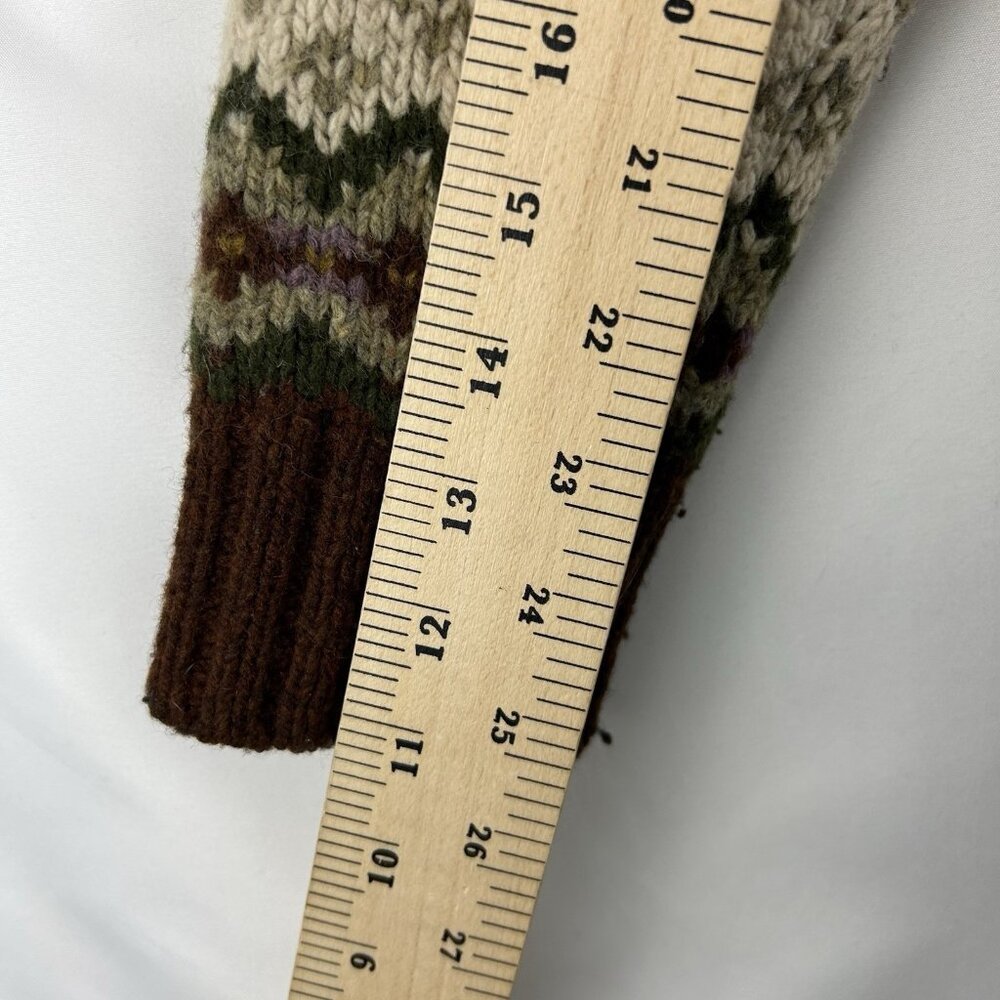 Eddie Bauer XL Womens Cardigan Sweater Wool Blend Fair Isle Shawl Collar VTG - Picture 6 of 16
